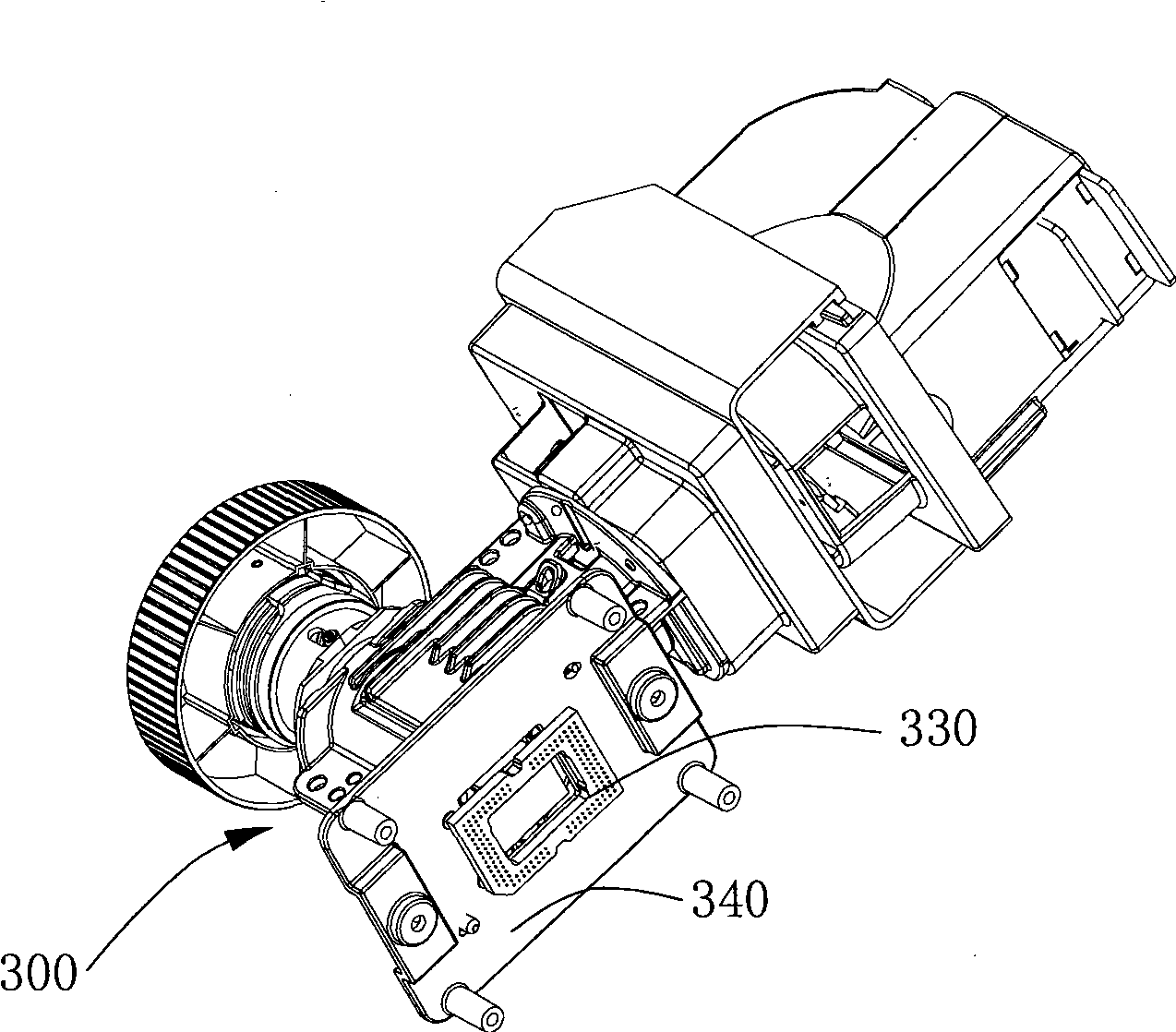 Heat pipe heat radiating system of digital light processing (DLP) projector