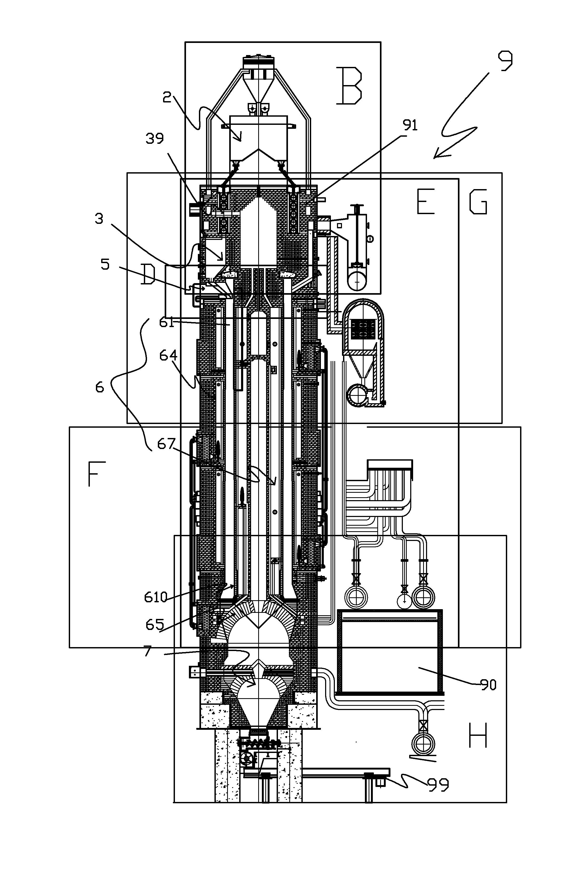 Thermal cycle continuous automated coal pyrolyzing furnace