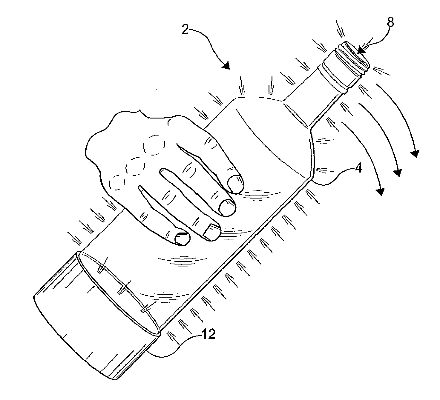 Light-emitting container