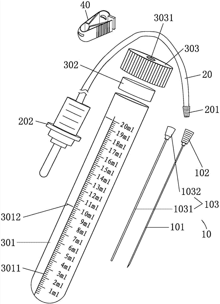 Negative pressure test tube amniocentesis device