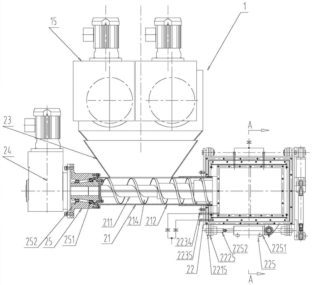 A sludge concentration, dehydration and drying integrated treatment device and its treatment method