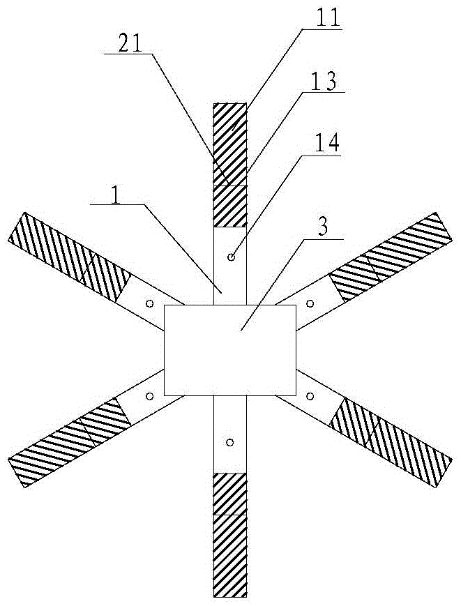 Snowflake type OPGW over-cable rack