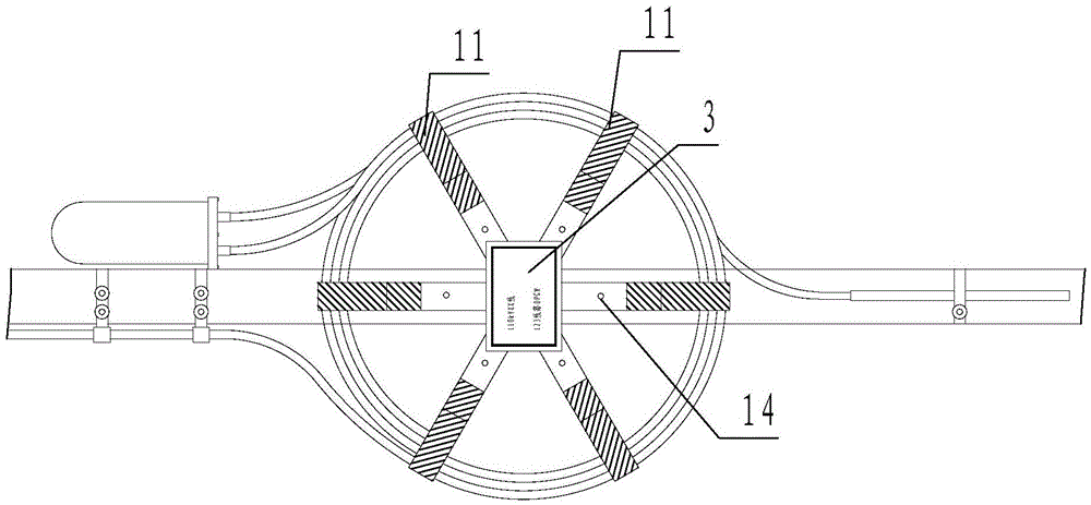 Snowflake type OPGW over-cable rack