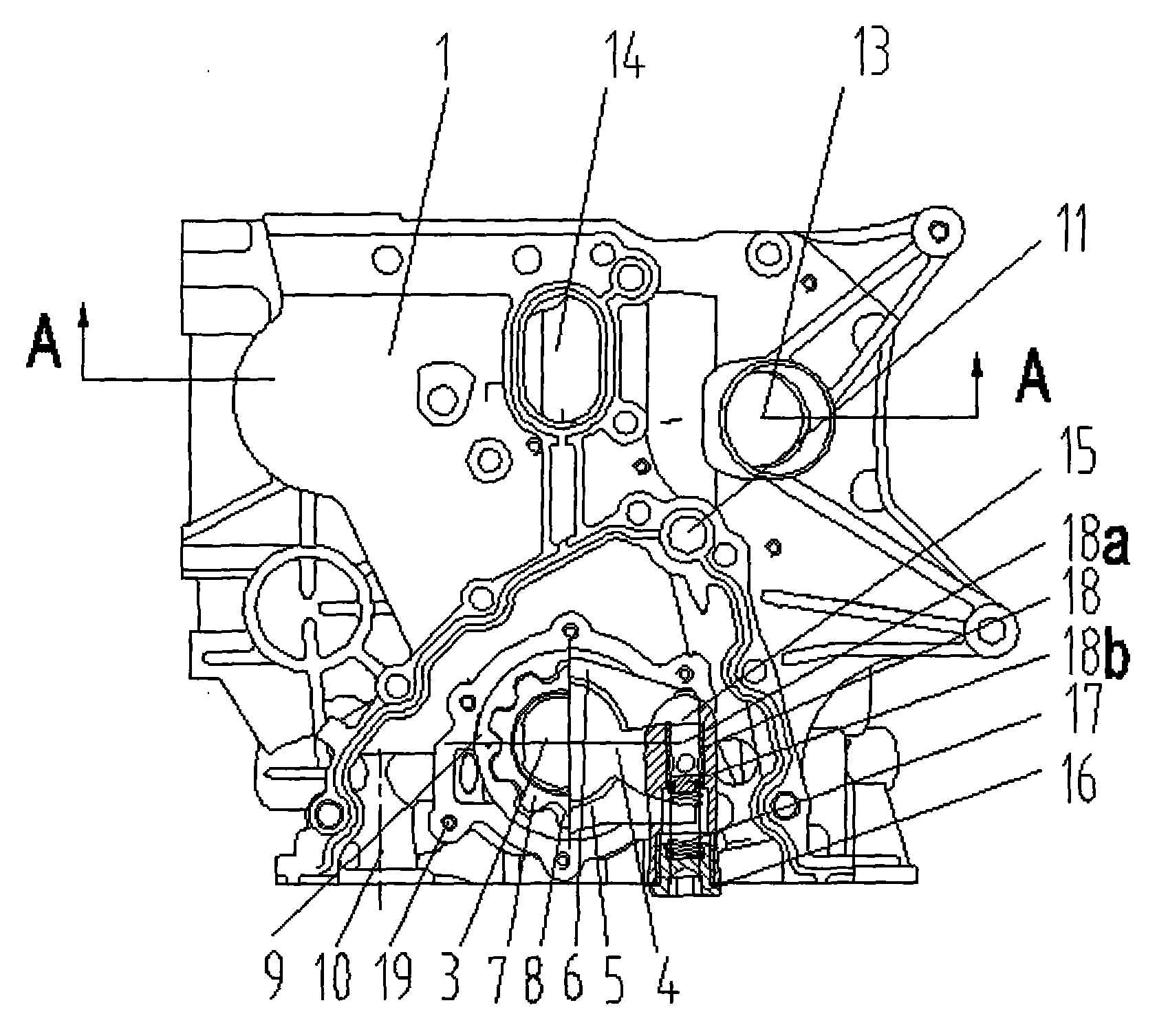 Front end cover assembly for integrated lubrication cooling power pump of engine