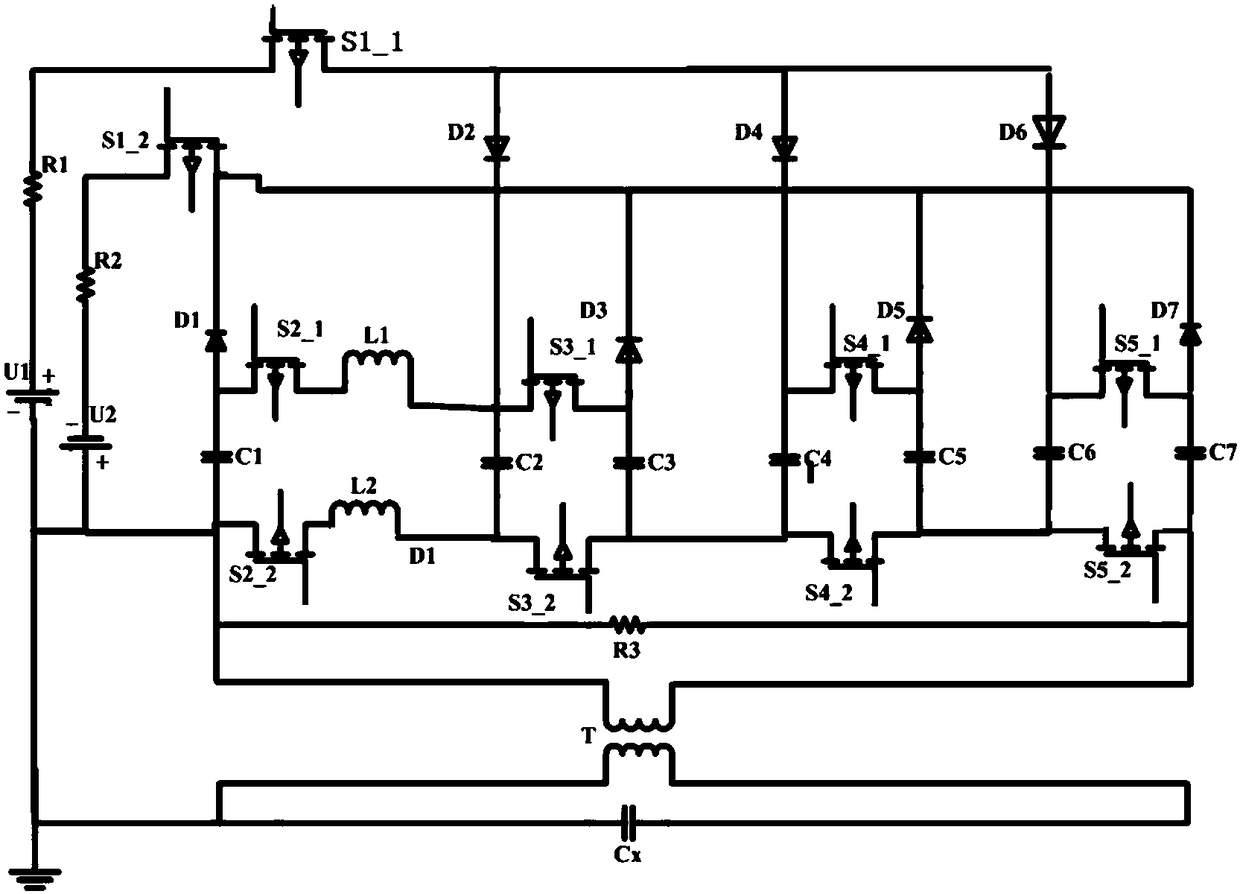 Modular solid-state microsecond pulse generator for simulating insulation electrical stress of saturation reactor