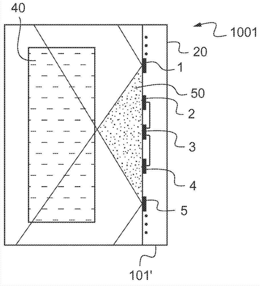 Module comprising light-emitting diodes and illuminated glazing including such a diode module