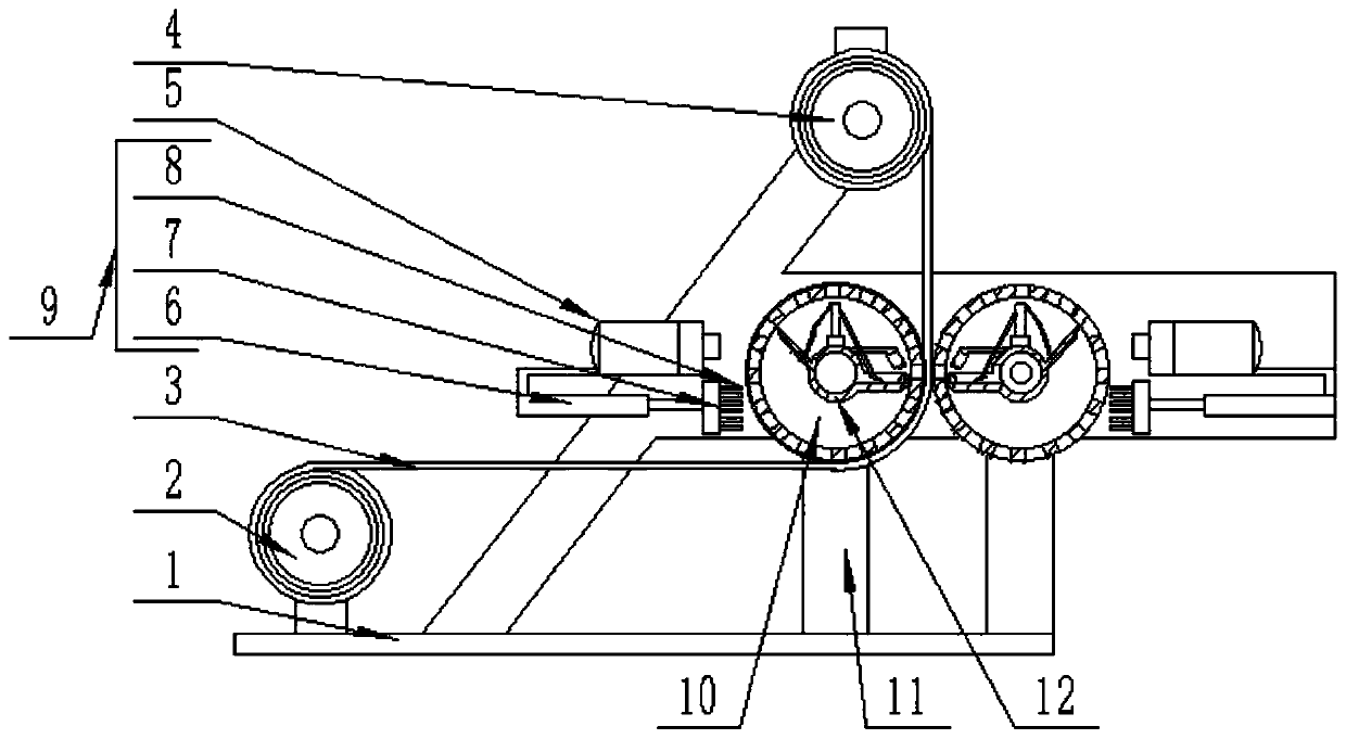 Glass-fiber wall cloth coating device with heat insulation and fire protection functions and process