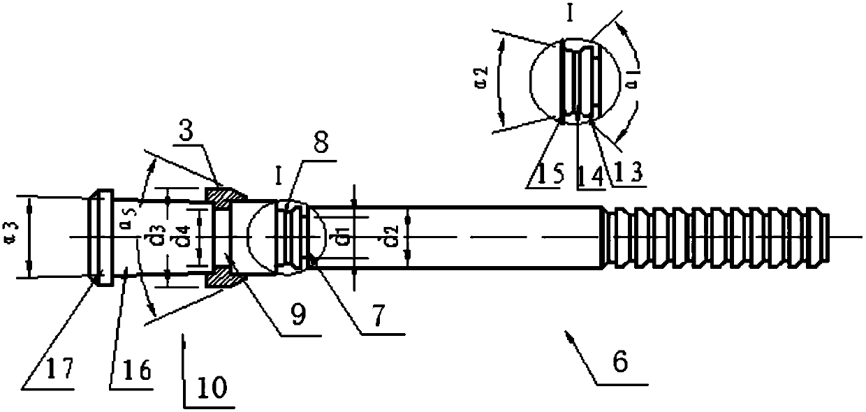 Self-plugging rivet with shear ring