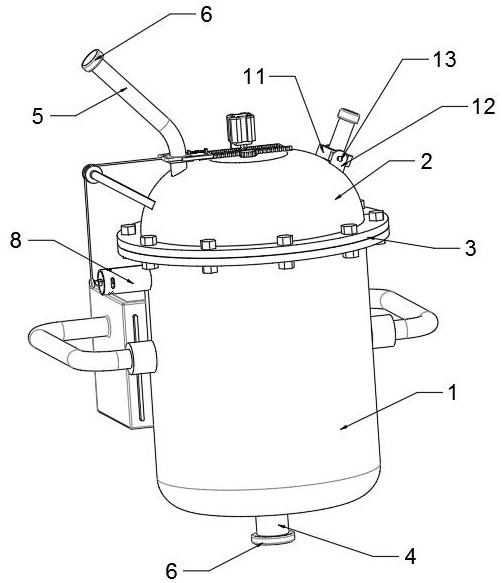 Explosion-proof distillation retort for chemical equipment