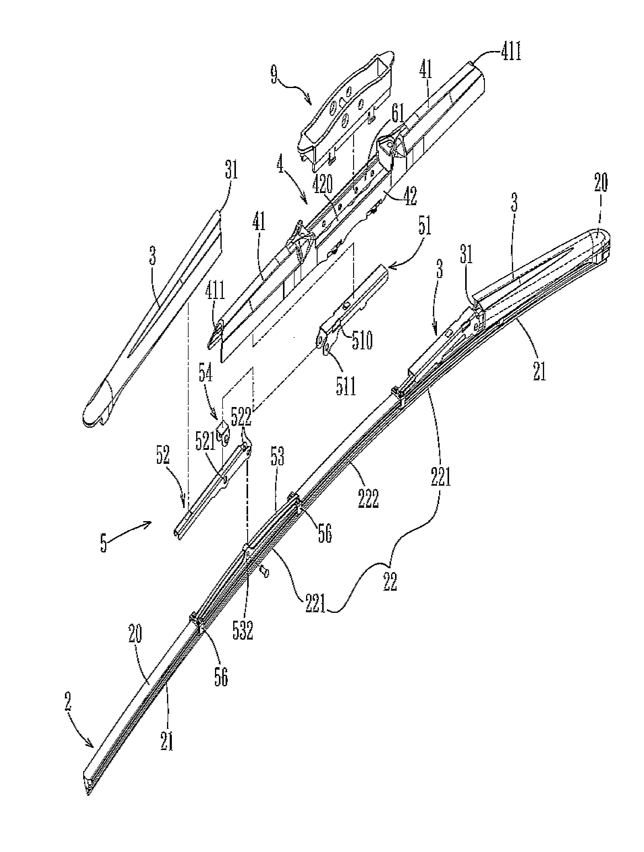 Windshield wiper blade assembly