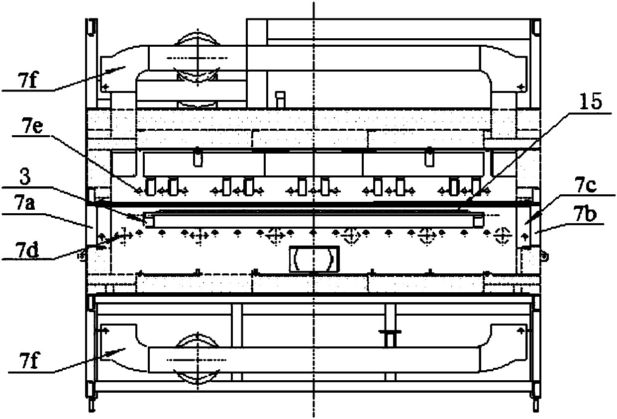 Production equipment that can realize continuous automatic production of semi-tempered flat vacuum glass