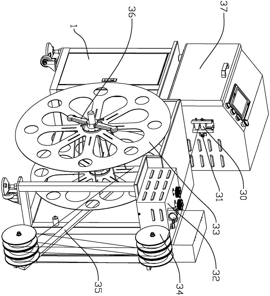 Paying-off and cutting integrated machine for corrugated pipes