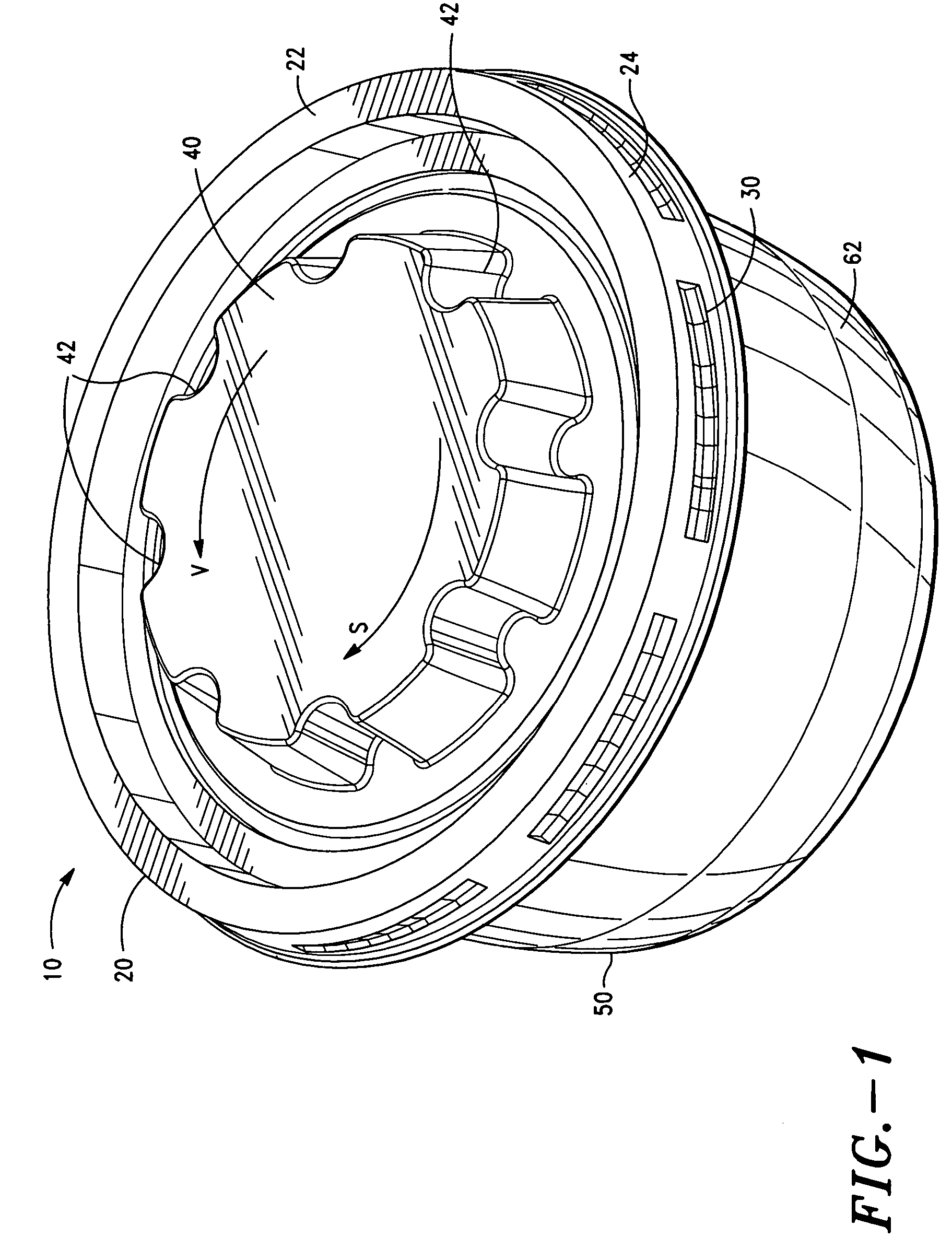 Ventable spin lock container