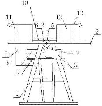 Test method used for overturning test of oil tank