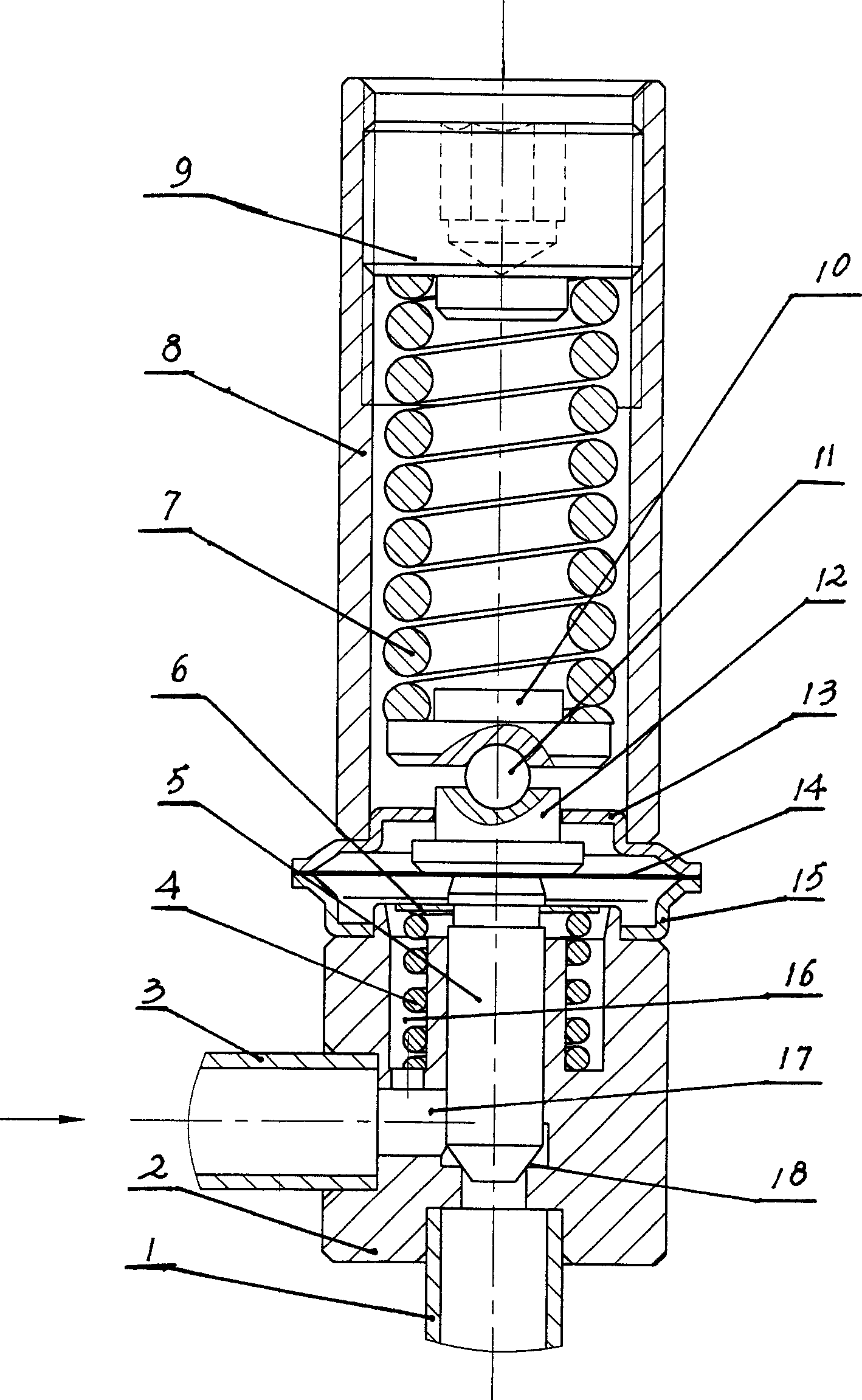 Pressure regulation relief valve for air conditioner