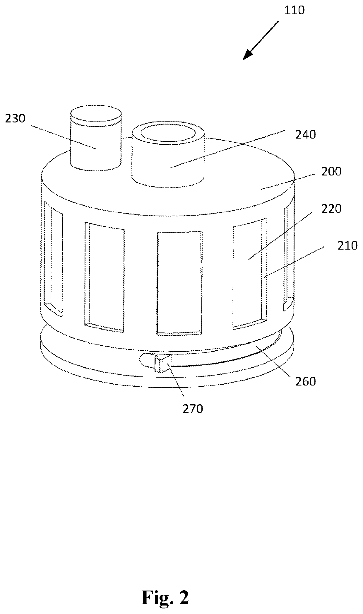 Miniature air filtration assembly for a medical field