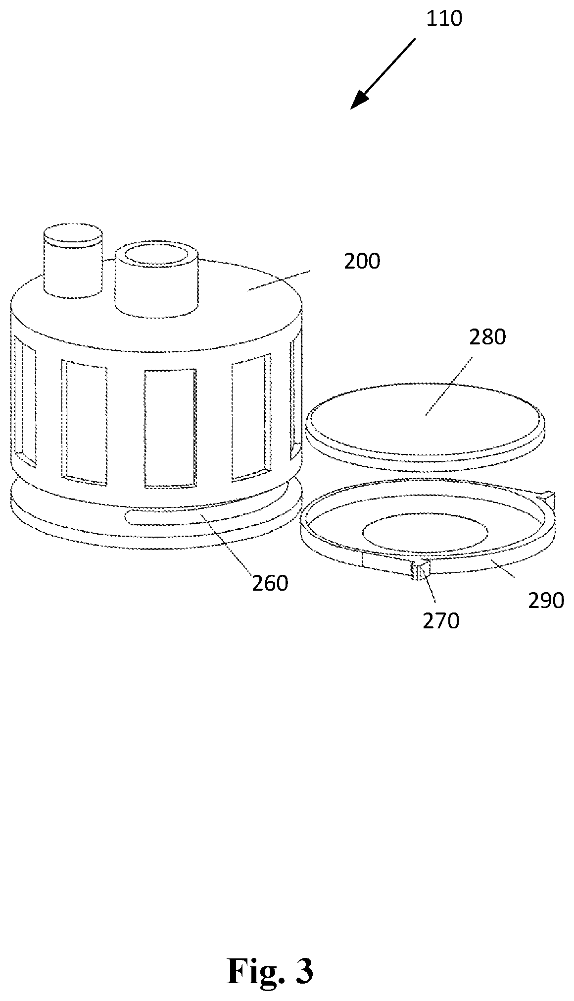 Miniature air filtration assembly for a medical field