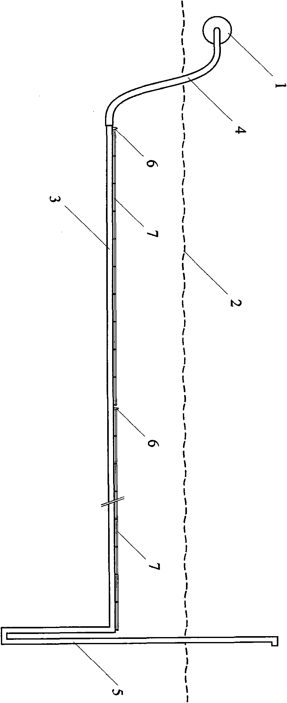 Aquatic air curtain intercepting method and device