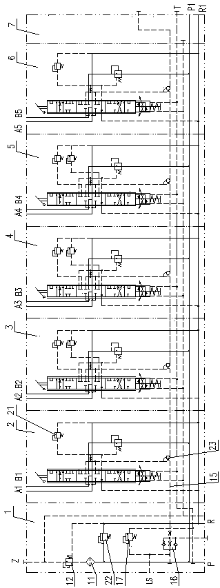 Manual and electric proportional control load-sensitive multi-way valve