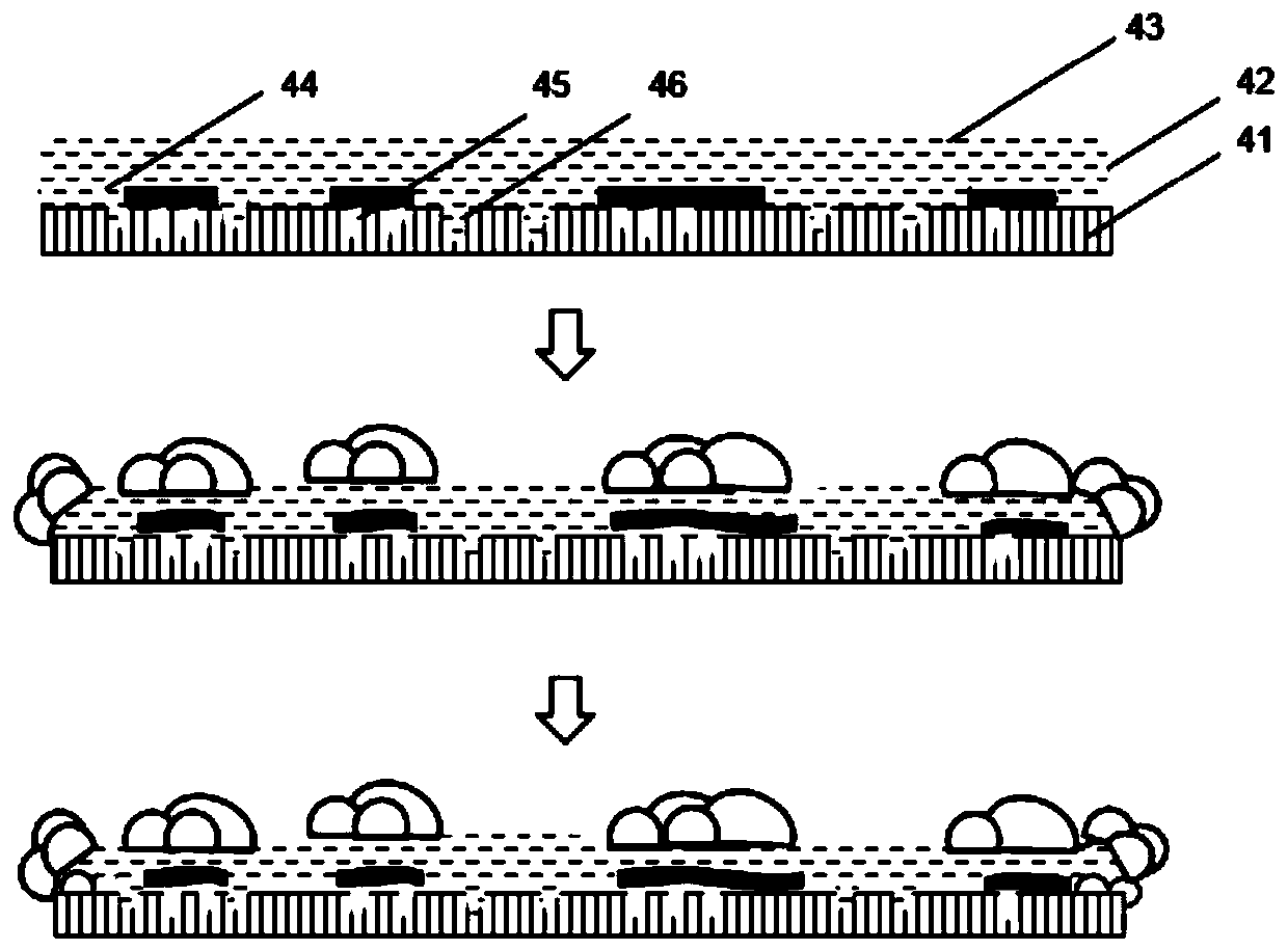 Device for temperature-controlled bubbling peeling of two-dimensional material grown on sapphire substrate