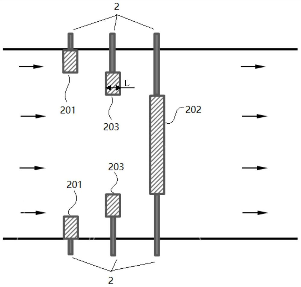 Stable-temperature airflow heating device for low-speed direct-current wind tunnel simulation experiment and wind tunnel