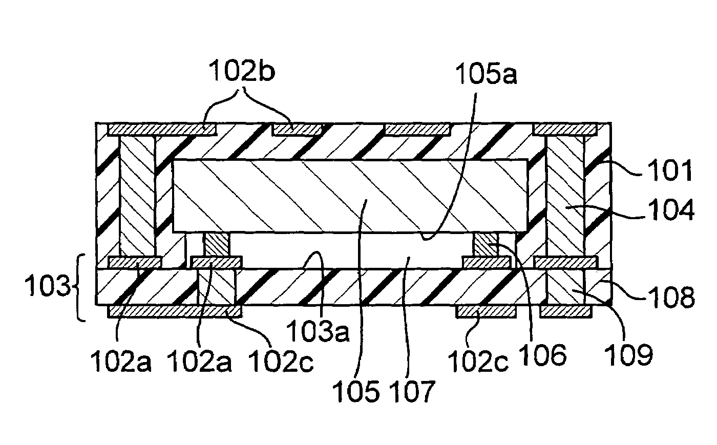 Module with a built-in semiconductor and method for producing the same