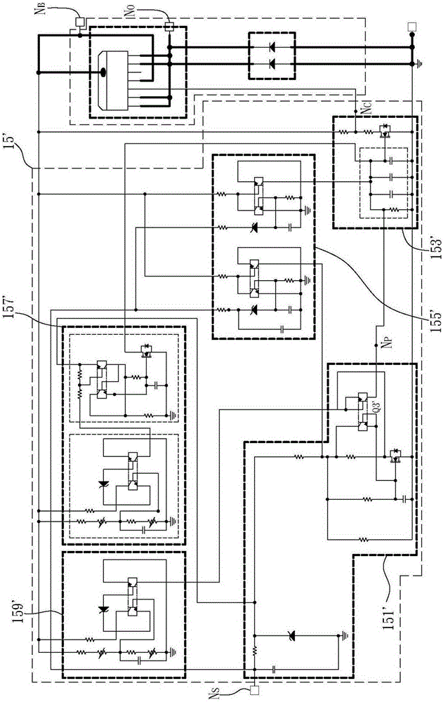 Front controller of vehicle starting circuit and working method thereof