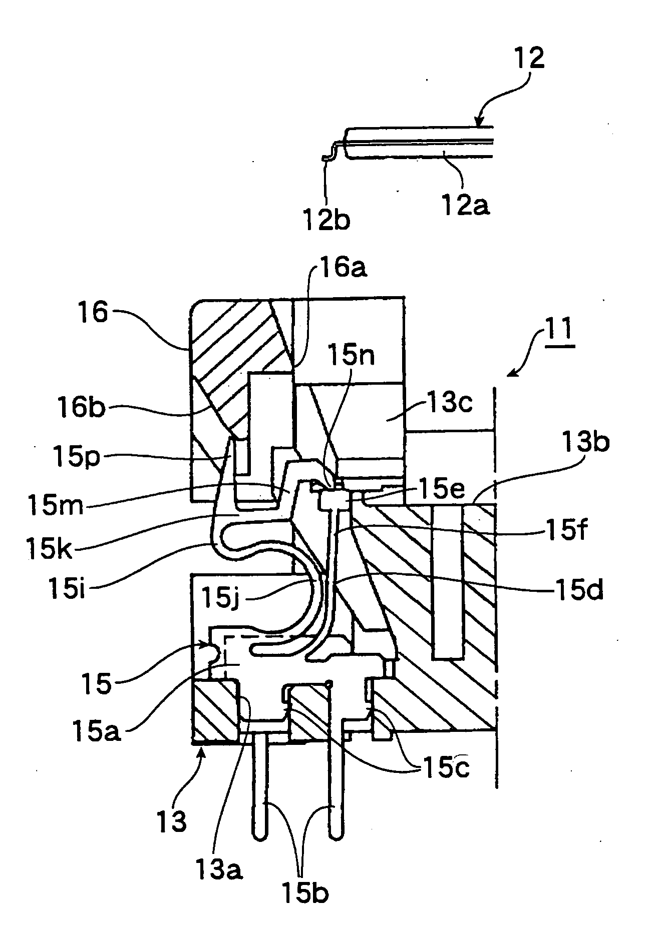 Contact pin and socket for electrical parts