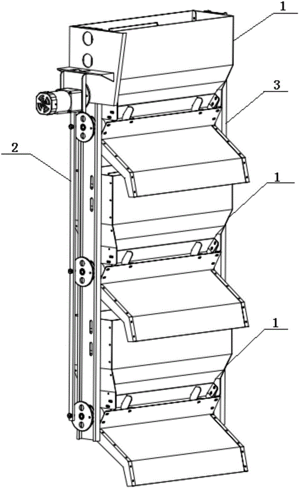 Quantitative location self-propelled hopper device