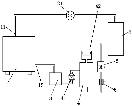 Tail steam water recovery device for artificial board hot press