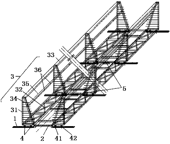 Prefabricated box beam steel bar framework bundling hydraulic formwork and construction method