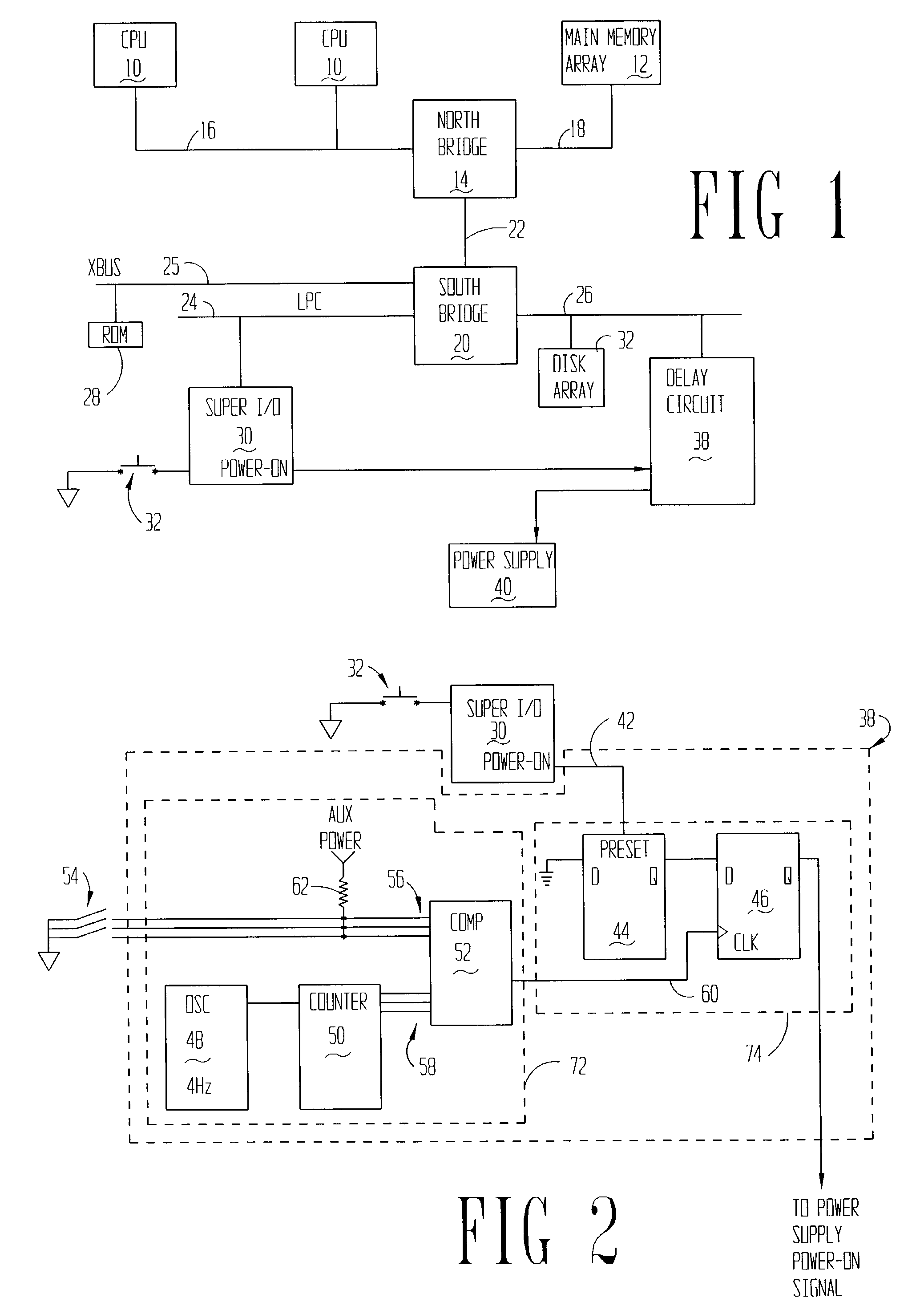 Multiple server in-rush current reduction