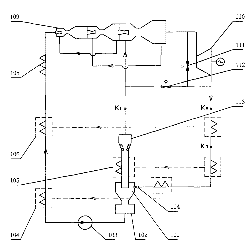 Self-cooled thermal power acting method