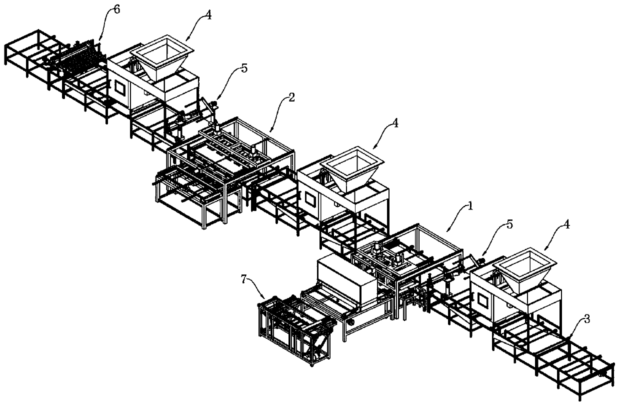 Automatic production line of partition plate