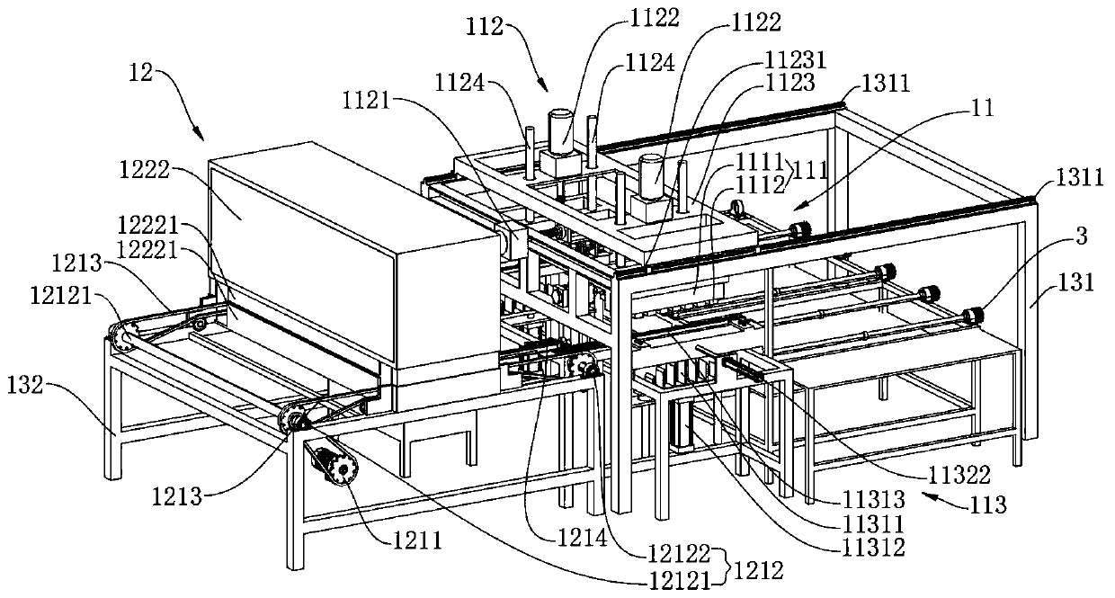 Automatic production line of partition plate