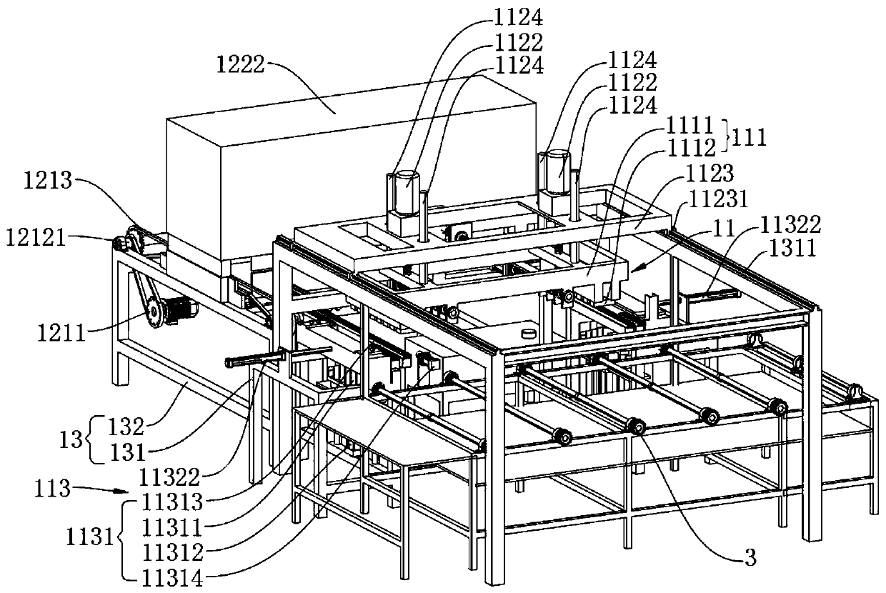 Automatic production line of partition plate