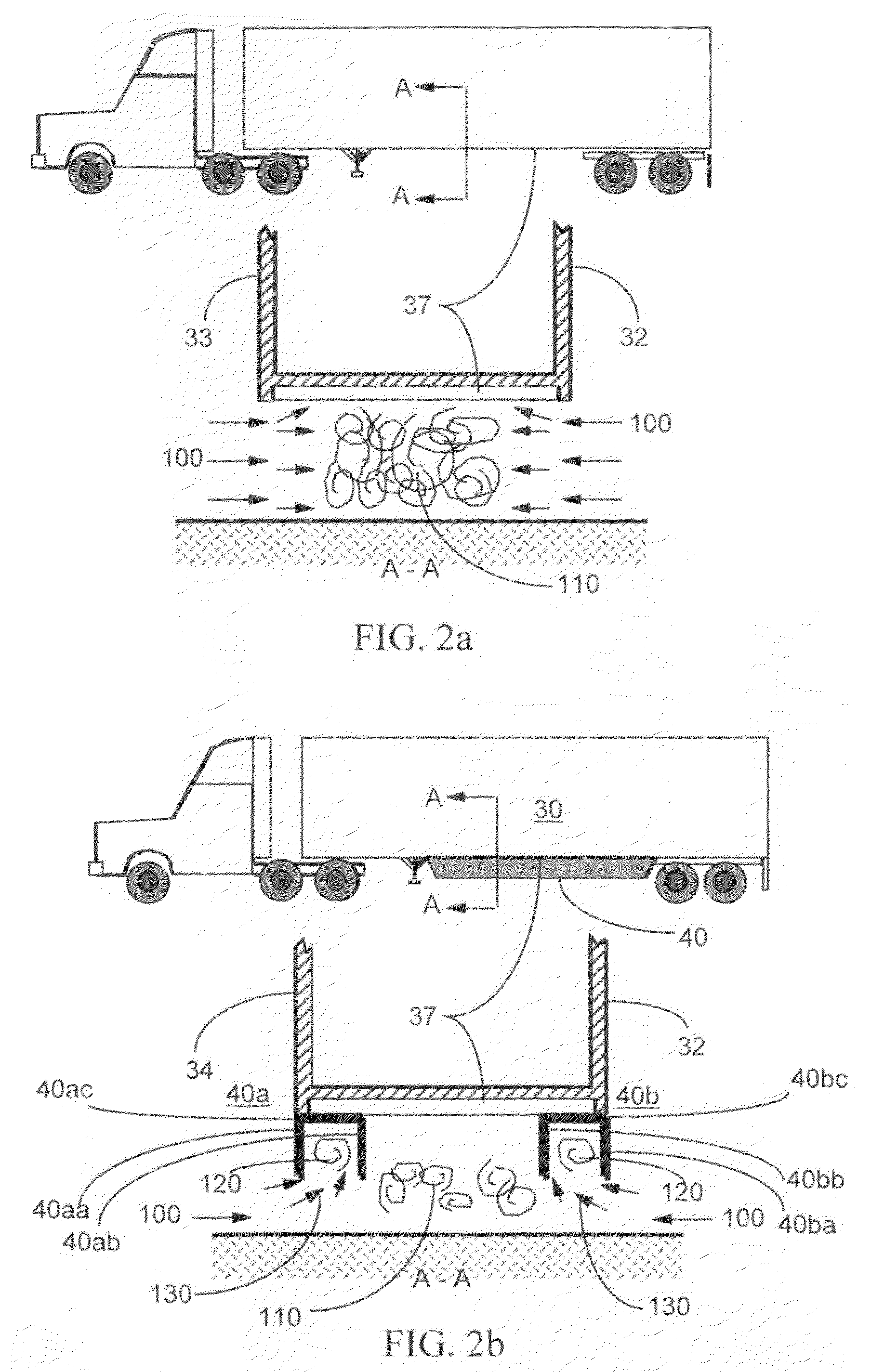 Mini skirt aerodynamic fairing device for reducing the aerodynamic drag of ground vehicles