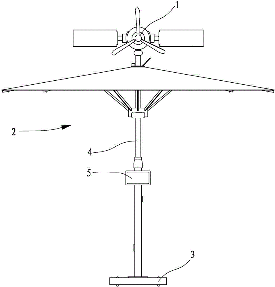 Outdoor sunshade capable of providing video information interaction