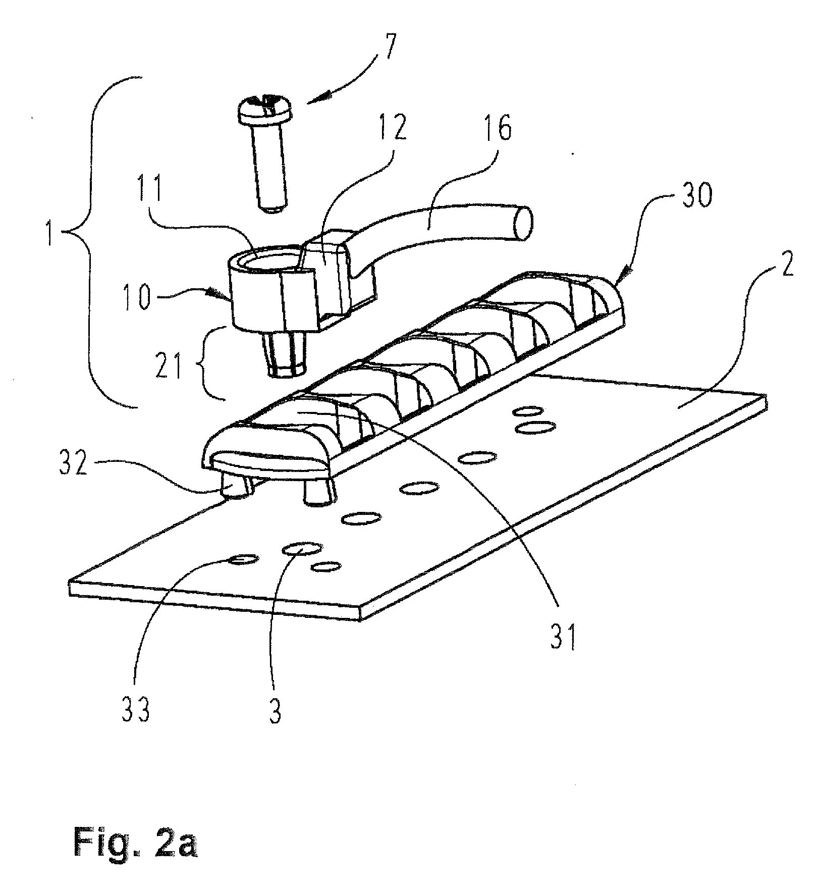 Connecting element for electric conductors with a printed circuit board