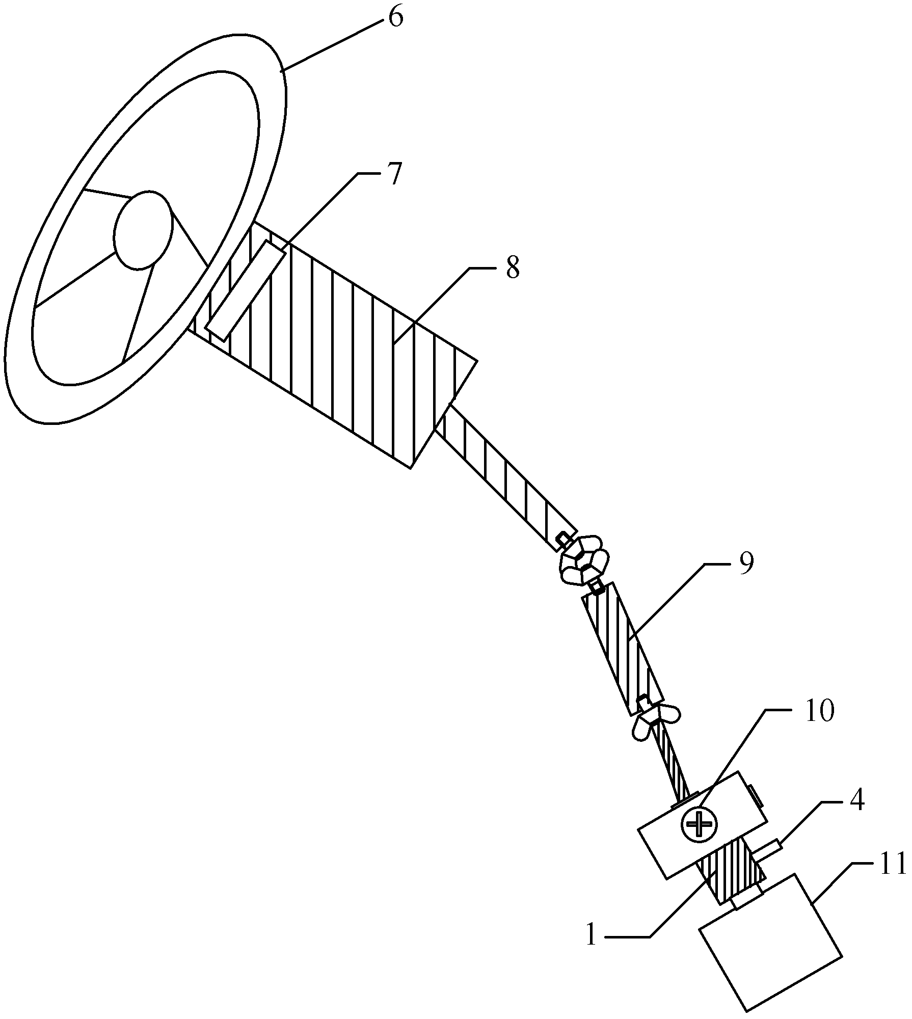 Driving simulator and steering wheel limiting device for same