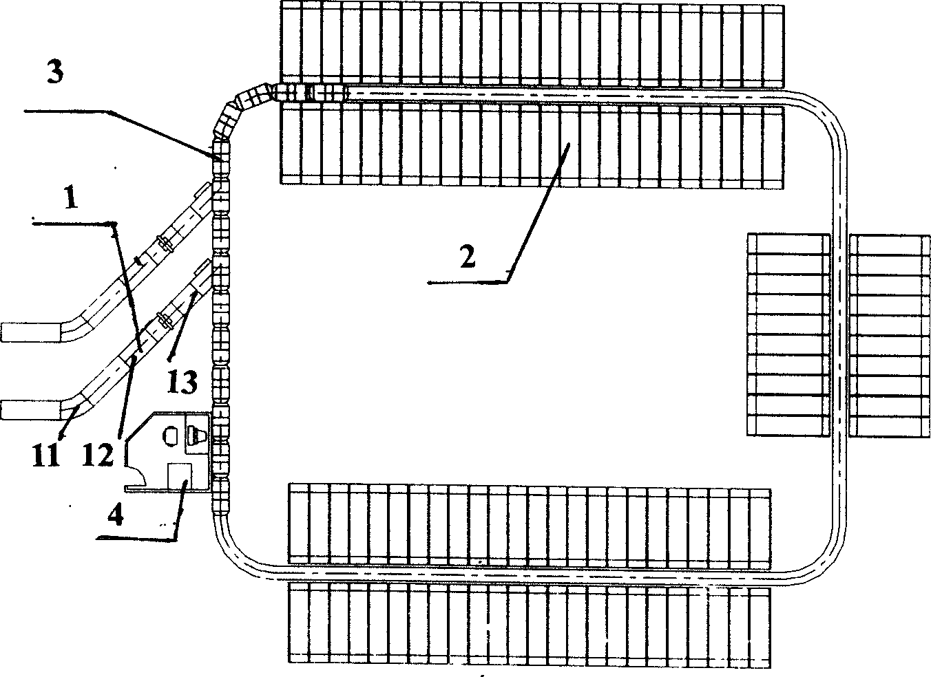 Speed adjustable system for sorting work pieces based on one-track support