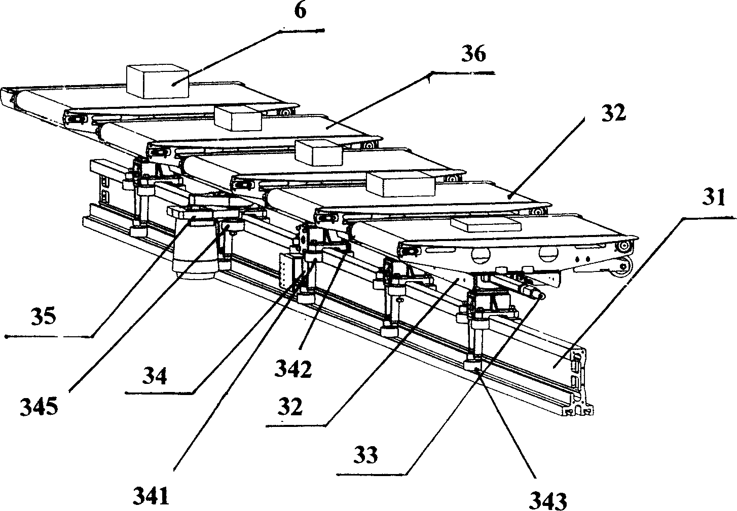 Speed adjustable system for sorting work pieces based on one-track support