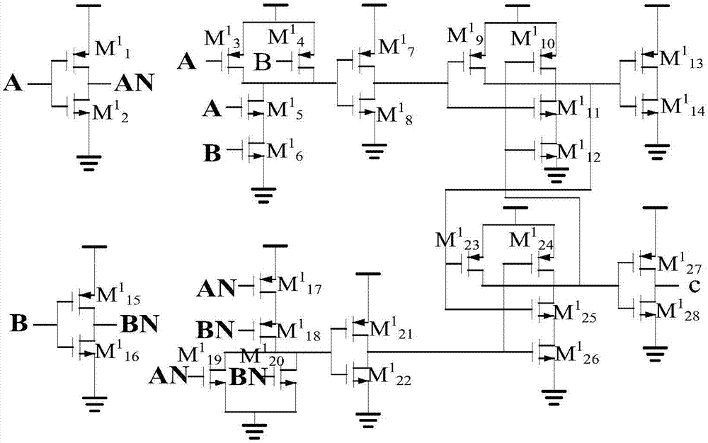 Subthreshold anti-noise full adder circuit