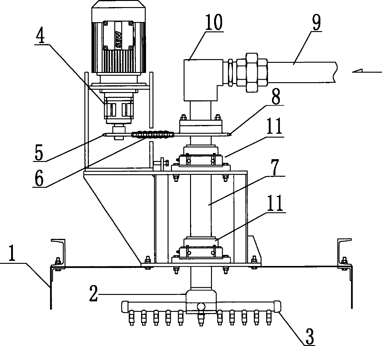 Rotary high-pressure cleaning device