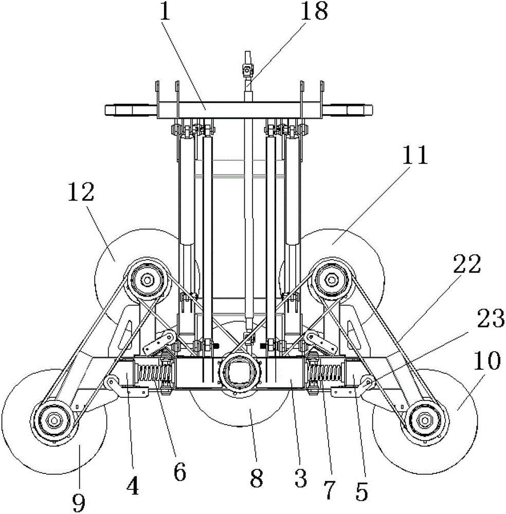 Road surface ice and snow clearing equipment driven by leather belt transmission mode