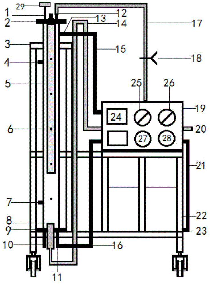 Ozone, ultraviolet light and ultrasonic wave synergistic wastewater treatment device and working method thereof