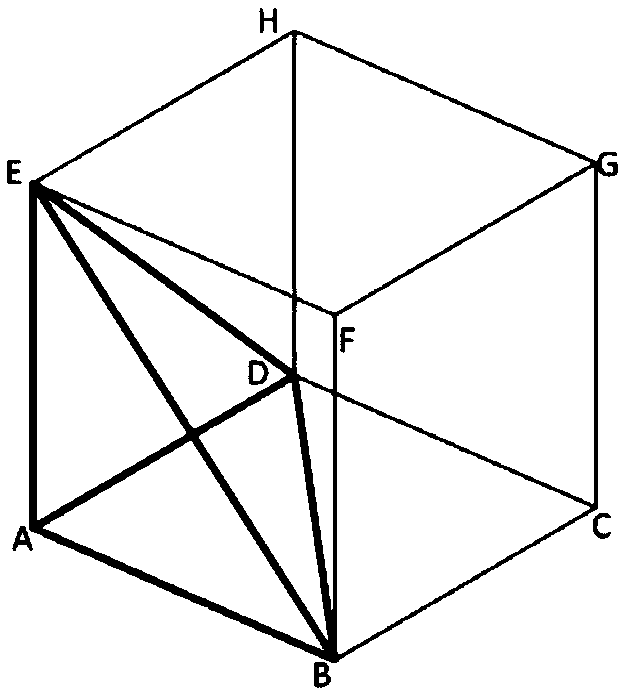 Rotary right angle tetrahedron-based test device for shearing strain and calculating method thereof