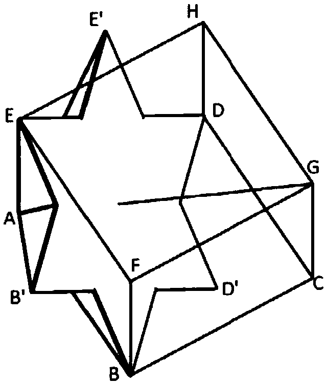 Rotary right angle tetrahedron-based test device for shearing strain and calculating method thereof