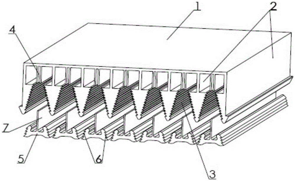 Aluminum alloy extrusion board with adjustable hook face internal angle