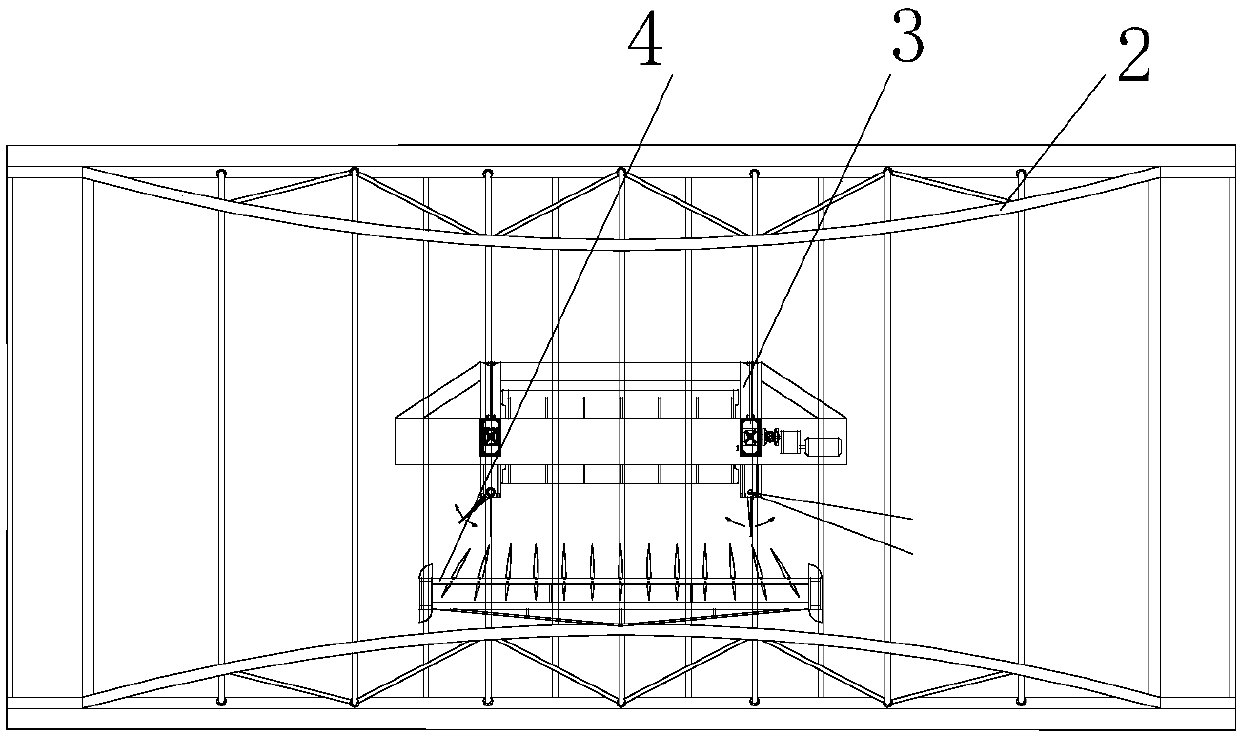 Suspension type water wheel low water head tail water power generation system